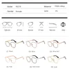 Gros-Femelle TR90 Round Cat Eyes Lunettes Cadres, Femmes Cadre En Verre Optique De Prescription En Métal À Bords Minces pour Myopie Presbytie