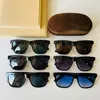 ماركة مصممة صغيرة مصممة Tom-Fords Vintage Cas Sports Blue Sunglasses Glasses نظارات واقية Ford Men Sunglassess Ft0906 Box DWPP