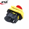 Kedu KJD17 GF Start Stop Switch NVR 2HP 16AWATERPROOF磁気緊急停止4ピンボルトリリースプッシュボタンスイッチT200605