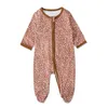 Printemps Automne Bébé Imprimer Barboteuses Filles À Manches Longues Floral Wrap Pied Fermeture À Glissière Une Pièce Barboteuse Tout-Petits Garçons Vêtements Combinaison Ins M3134