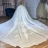 Langärmliges Hochzeitskleid mit Strasssteinen, Kristallen, rückenfreies Ballkleid, Frühlings-Quinceanera-Kleider