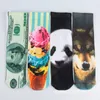 Lovely 3D printing Socks Cartoon Animals Dog Cat Tiger Doughnut Printed Sock Many Design Hosiery Length 32CM