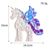 Toys Halloween Christmas Rainbow tie-dye fofo cavalo voador estresse de alívio da escola integra