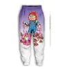 새로운 남자 / 여자 할로윈 공포 영화 chucky 재미있는 3D 인쇄 패션 tracksuits 힙합 바지 + 후드 mh066