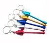 120st Rökpipor Mini KeyChain Mushroom Styles Rökningstillbehör Ultimate Pipe Mini Aluminium Metal Keychain Rökning Pipe3941699