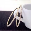 Big Small Shining Rhinestone Circle Statement Big Hoop Earrings for Women Fashion Personaly Geometric Round Earings5076359