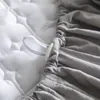 Couverture de matelas en relief matelassée de couleur unie, anti-acariens, drap-housse respirant, matelas Queen Size, couvre-lit doux 201218
