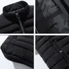 Зимняя куртка Мужчины теплые хлопчатобумажные мягкие накладки сплошной стойки Толстый шайм