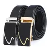 Designer Fashion Leisure Belt Classic Luxury Men's Automatic Smooth Buckle Business 16 Style Leather Belt Men