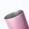 Sublimação 20 oz glitter tumblers aço inoxidável copo magro de arco -íris canecas de café com isolamento de vácuo com palha Y8014321