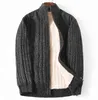 Plus Size M-6XL 7XL Winter Sweater Male Lamb Cashmere Knitted Black Cotton Polyester Thicken Warm Cardigan Men Clothing 220108