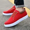 2021 men fashion casual shoes canvas sneakers black white blue grey red mens out jogging walking style