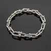 high quality Hot u-type titanium steel bracelet 18K gold rose silver bracelet with advanced gift set suitable for gifts