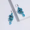 Perles de rocaille ethniques gland boucles d'oreilles pour femme grandes boucles d'oreilles en cristal de goutte d'eau à la main armure longue balancent boucles d'oreilles goutte bijoux Boho