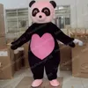 Halloween Pink Love Panda Bear Mascot Costume High Quality Cartoon Plush Animal Anime theme character Adult Size Christmas Carnival Festival Fancy dress