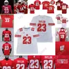 Wisconsin Badgers Camisa de futebol NCAA College Bradrick Shaw Jack Sanborn Joe Thomas Ron Dayne Michael Bennett Fletcher Evans Gruber Pryor