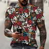 T-shirts 2022 Sommar Mens Oversized Vintage Short Sleeve Fashion Harajuku Etnisk Tie-Dye Tryckt Tshirts Byck Brand Clothing