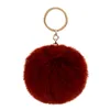 Fashion keychain 8CM Faux Rabbit Fur Ball Keychains Women Car school Bag charm Key Ring keyring Cute Pompom Key Chain Jewelry accessories