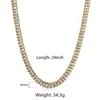 Chains Vintage High Quality 6mm Gold Filled Hammered Cut Curb Cuban Mix Silver Color Chain Necklace For Men Jewelry Gift GN49412791