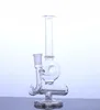 two functions 8 Inch Inline diffuser Rig skull bong glass Water smoke pipe bubbler perc WJC-MINI