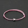 20pcs Antique Silvers Star Pentagram Charm Bracelets for Women Men Lucky Red Rope Thread String Adjustable Braid Bracelet