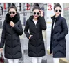 Winter Coat Kvinnor Winter Jacket Womens Parkas handskar varm löstagbar päls krage avtagbar hatt smal passform 201214