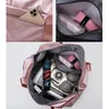 Women Gym Yoga Bags Large Pink Fitness Travel Duffle Bag for Women Dry Wet Combo Swimming Blosa Weekend Shoulder Handbag Q0705