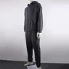 Neon Green Style Masculino Moda Tracksuit Sólido 2 Peças de Manga Longa Hoody + Solto Swearpants Sportsuit Casual Homens Mais Novos OMSJ LJ201123