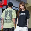 2019 Erkekler Hip Hop T Gömlek Sigara Kız Kardeş Resim Retro T-shirt Streetwear Harajuku Tshirt Boy Yaz Siyah Tees Pamuk MX190710 Tops