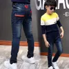 Jungenkleidung 3-11T Jungen Frühling Baumwolle lange Hosen Kinder Jeans Kinder koreanischen Stil Denim-Hosen Teenager hochwertige Hosen F1203