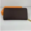 calidad superior con caja mujer hombre monedero de cuero real billetera titular de la tarjeta billetera clásica con cremallera