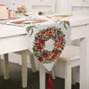 Noel Dekorasyon Masa Koşucu Keten Baskılı Masa Bayrak Masa Örtüsü Placemat Caminos de Mesa Modernos Adornos Navidad Yeni Yılı 201120