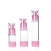2017 Neue 100pcs/Los 15ml 30 ml 50 ml Make -up -nachfüllbare Flaschen Vakuum Transparente Emulsionspackflasche