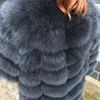 Cappotto di pelliccia naturale di alta qualità di marca Gilet di volpe artica reale Gilet da donna staccabile Cappotto di trasformatore invernale di design spesso 201212