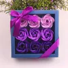 Valentine Day Gifts 9 Pcs Soap Flower Rose Box Wedding Birthday Day Artificial Soap Rose Gift Valentines Day Decoration