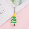 Choinka Wisiorek Figurki Santa Claus Elk Key Chain Cute Little Gift PVC Bezpieczeństwo Materiał Dzieci Prezent Para Teraźniejszość DHL za darmo