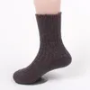 5 paires / Lot Garçons Filles Laine Chaussettes Enfants Hiver Chaussettes Épaisses Enfants Couleur Pure Laine Chaude 2-12 Ans LJ201216