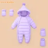 2020 nueva moda Otoño Invierno mameluco ropa infantil bebés recién nacidos mono bebé niño niña monos de nieve para niños traje de nieve LJ201007