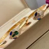 BUIGARI orm armring högkvalitativ 18K guldpläterad naturliga ädelstenar malakit vita fritillary smycken Armband för kvinna Armband lyx designer premium presenter