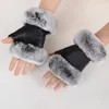 European and American autumn winter lady's sheepskin gloves warm fashion gloves with gift box