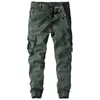Męskie Joggers Bawełniane Wojskowe Spodnie Cargo Streetwear Joggers Spodnie Mężczyźni Solidna Kolor Casual Tactical Cargo Spodnie Dysfunda LJ201104