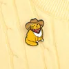 Śmieszne Kot Emalia Szpilki Cowboy Gruba Odznaki Broszki Lapel Pin Torba Cartoon Zwierząt Biżuteria Prezenty Dla Dzieci Przyjaciele