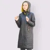 Printemps automne femmes manteau chaud mince coton veste longue grande taille 6XL 58/60 mode haute qualité vêtements d'extérieur à capuche Parka 201214