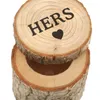 Ringbox aus Holz zum Selbermachen, personalisierte Eheringbox, 1 Paar, für Sie und Ihn, Herr und Frau, gravierter Ring, runde Box RRA2874