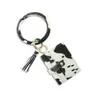 Women039S läder mobiltelefonväska koppling plånbok armband med Bangle KeyChain ID Kreditkort Wristlet Keyrings Nyckelhållare Kim9408491