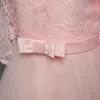 Meninas casamento tule renda vestido da menina infantil fantasia outono princesa eventos traje crianças festa cerimônia roupas rosa 14y y256x