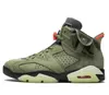 2023 Autentyczne męskie buty na zewnątrz 6s Carmine 6 S British Khaki Cactus Jack Medium Olive UNC Black DMP Hare Gatorade