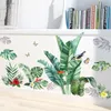 Grande Feuille De Bananier Amovible Sticker Mural Plantes Décor À La Maison Plinthe Plinthe Papier Peint Chambre DIY Vinyle Stickers Muraux T200601