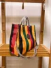 Новая полоса Rainbow Rainbow Большая сумка для сумок для покупки женская полоса