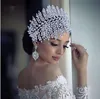 Tiara da sposa in cristallo di lusso Gioielli per capelli da sposa Accessori per capelli da sposa con strass dorati Accessori per capelli da sposa